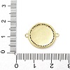 Brass Micro Pave Clear Cubic Zirconia Flat Round with Star Connector Charms KK-Z095-02G-3