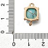 Brass Glass Imitation Gemstone Connector Charms KK-Z076-01G-06-3