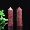 Point Tower Natural Strawberry Quartz Healing Stone Wands PW-WG27186-01-3
