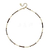 Natural Tiger Eye Faceted Round & Round Electroplate Synthetic Non-magnetic Hematite & Natural Pearl Beaded Necklaces NJEW-JN06549-01-3