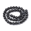 Natural Black Agate Beads Strands G-S281-51D-8mm-2