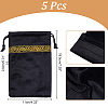 Rectangle Velvet Drawstring Bags TP-WH0007-23-2