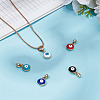 5Pcs 5 Colors Brass Enamel Charms KK-HY0004-03-4