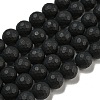 Natural Black Onyx Beads Strands G-D710-8mm-06-2