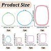 7Pcs 7 Styles Adjustable ABS Plastic Embroidery Hoops EMBR-OC0001-01-2