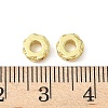 Flat Round Brass Micro Pave Clear Cubic Zirconia Beads KK-K293-61G-2