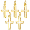 5Pcs 925 Sterling Silver Cross Charms STER-BBC0009-96-1