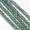 Electroplate Crystal Glass Round Beads Strands LS-EGLA-F037-6mm-A04-2