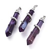 Natural Agate Big Pointed Pendants G-F696-B11-1