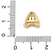 Brass Micro Pave Clear Cubic Zirconia Initial Multi-Strand Links KK-D426-18G-4