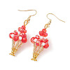 Glass Dangle Earrings EJEW-MZ00713-03-4