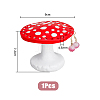 Mushroom 26-Hole Resin Earring Display Stands EDIS-WH0012-31A-2
