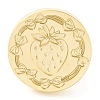 Golden Tone Round Wax Seal Brass Stamp Heads AJEW-Z034-01G-08-1