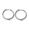 201 Stainless Steel Hoop Earring Findings STAS-D379-06A-P-1