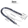   2Pcs Acrylic Imitation Gemstone Curb Chain Bag Handles FIND-PH0006-32-5