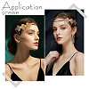 Glass Rhinestone HeadBands for Women OHAR-WH0021-74G-5