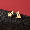 Stainless Steel Small Animal Stud Earrings for Women PW-WG5B49B-33-1