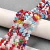 Opaque Solid Color Electroplate Glass Beads Strands LS-GLAA-F029-P4mm-A16-4