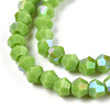 Opaque Solid Color Electroplate Glass Beads Strands EGLA-A039-P2mm-L21-2