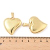 Heart Brass Pendants KK-M327-04B-G-3