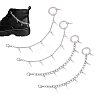 4Pcs 2 Styles Cone Alloy Shoes Strap Chains AJEW-UN00023-1