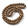 Electroplated Natural Lava Rock Beads Strands X-G-A251-B01-01A-1