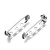 201 Stainless Steel Brooch Pin Back Safety Catch Bar Pins STAS-S117-022C-2