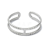 304 Stainless Steel Open Cuff Rings RJEW-M019-31P-2