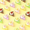 30Pcs 5 Colors Opaque Resin Imitation Food Pendants RESI-CJ0003-45-8