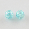 Bubblegum AB Color Transparent Crackle Acrylic Round Beads CACR-R011-20mm-05-1