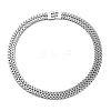 Non-Tarnish 304 Stainless Steel Mesh Chain Necklaces  NJEW-Q340-01P-1