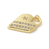 Brass Micro Pave Cubic Zirconia Pendants KK-P294-28G-04-2