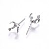 Tarnish Resistant 304 Stainless Steel Stud Earring Findings STAS-I095--08P-B-2