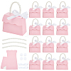 Trapezoid Paper Gift Box with Plastic Imitation Pearl Handles CON-WH0092-65B-1
