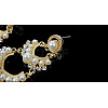 Bridal Wedding Jewelry Brass ABS Pearl Ear Studs EJEW-JL049-4