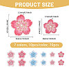24Pcs 2Bags Flower Embroidery Sew on Cloth Patches PATC-CA0001-38-2