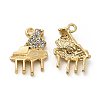 Rack Plating Alloy Rhinestone Pendants ALRI-M006-11G-1