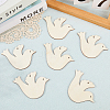 40Pcs Unfinished Wood Pendant Decoration BIRD-CP0001-01-3