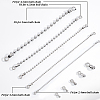  150Pcs 5 Style 304 Stainless Steel Ball Chain Connectors STAS-NB0001-73-4
