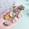 7Pcs 7 Style Outdoor Travel Word Enamel Pins JBR094A-3