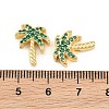 Brass Micro Pave Green Cubic Zirconia Beads CU-CBAD306-01G-3