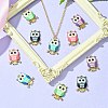 10Pcs 5 Colors Printed Alloy Pendants FIND-YW0004-46B-5