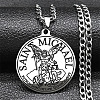 304 Stainless Steel Pendant Necklaces NJEW-C066-04P-1