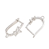 Brass Micro Pave Cubic Zirconia Hoop Earring Findings CU-CBAB5B4-05P-2