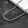 Tarnish Resistant 304 Stainless Steel Rope Chain Necklaces STAS-S029-01-1