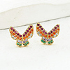 Elegant Butterfly Stainless Steel Stud Earrings QU4931-1