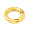 Rack Plating Brass Spring Gate Rings KK-Q781-13G-2