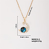 Dreamy Moon & Star Brass Micro Pave Cubic Zirconia Pendant Necklaces WX6343-2-1