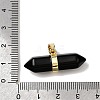 Natural Obsidian Double Terminal Pointed Pendants G-NH0001-15G-06-3