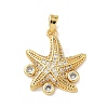 Brass Micro Pave Cubic Zirconia Pendants KK-K305-11A-G-1